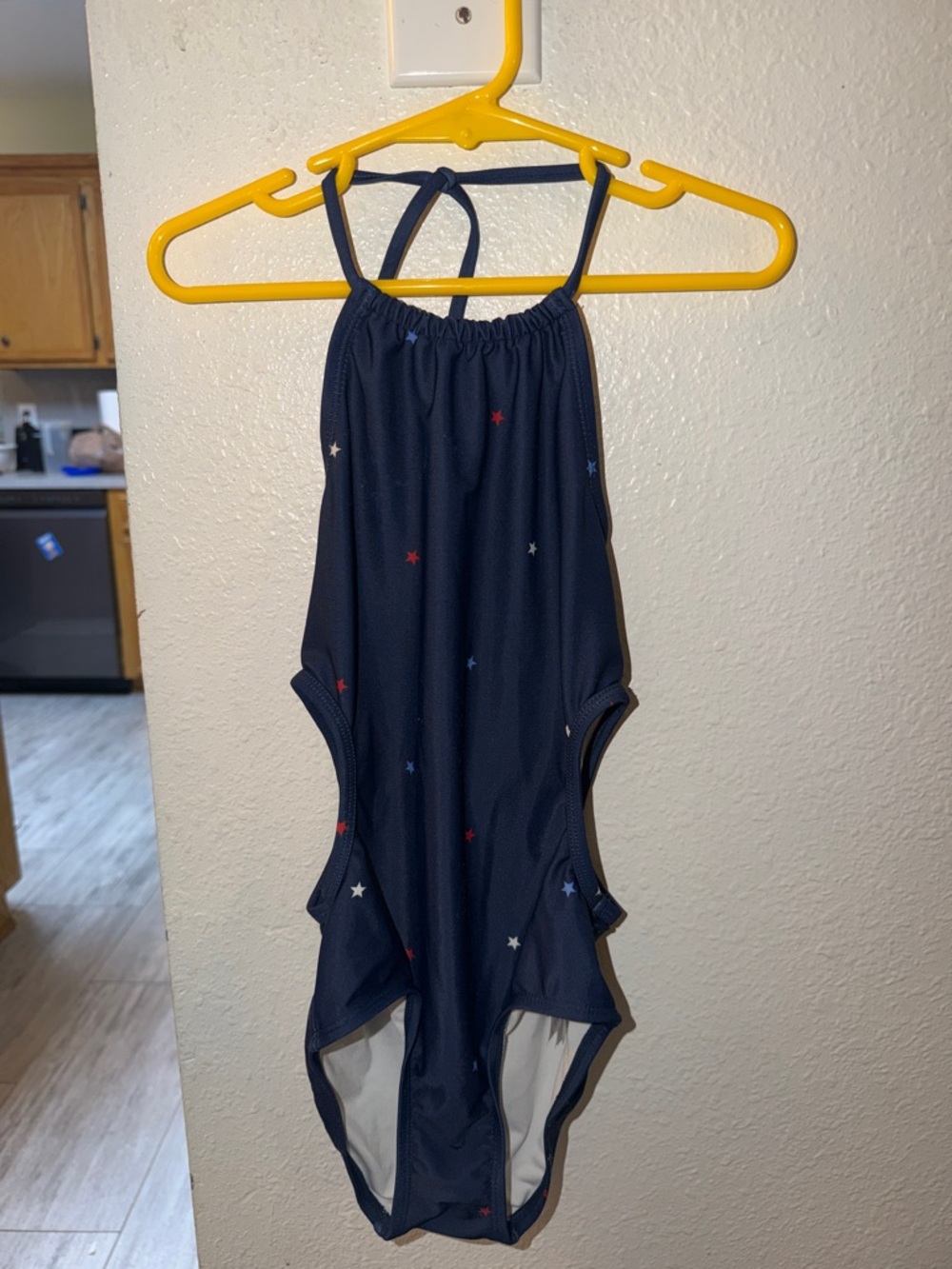 Navy Star Halter One-Piece Swimsuit